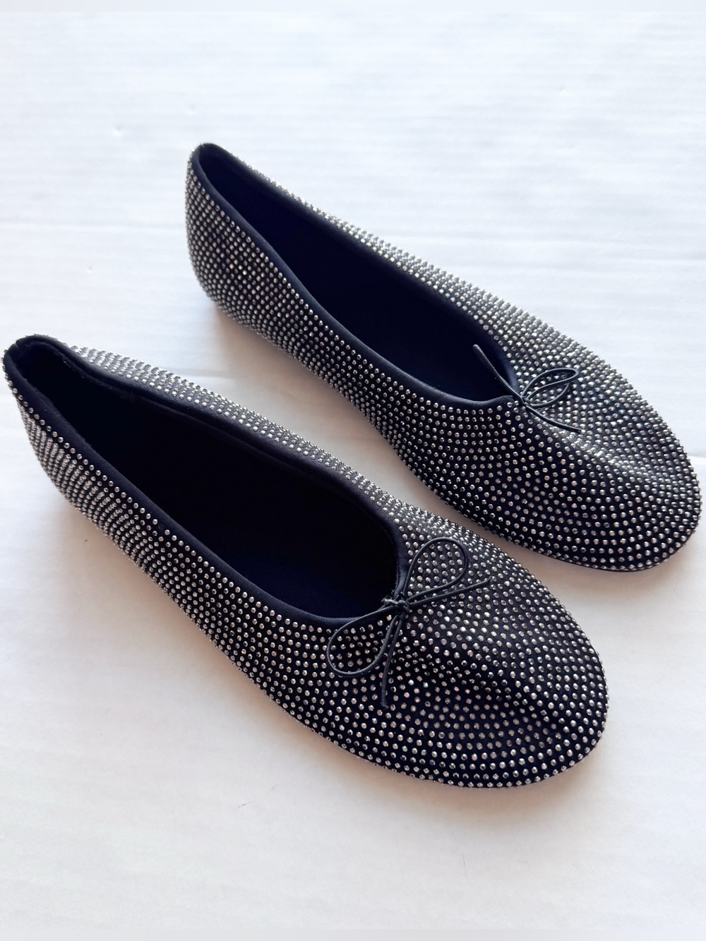 Zara Girl New Rhinestone Ballet Flats in Black EUR 34 US 2.5 Brand new NWOT